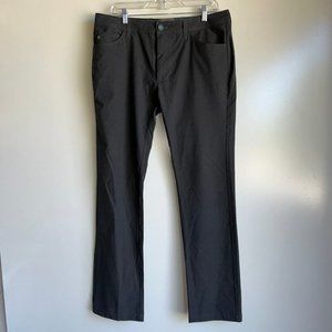 LINKSOUL Charcoal Gray Flat Board Walker Performance Golf Pants Size 34x32 ~EUC